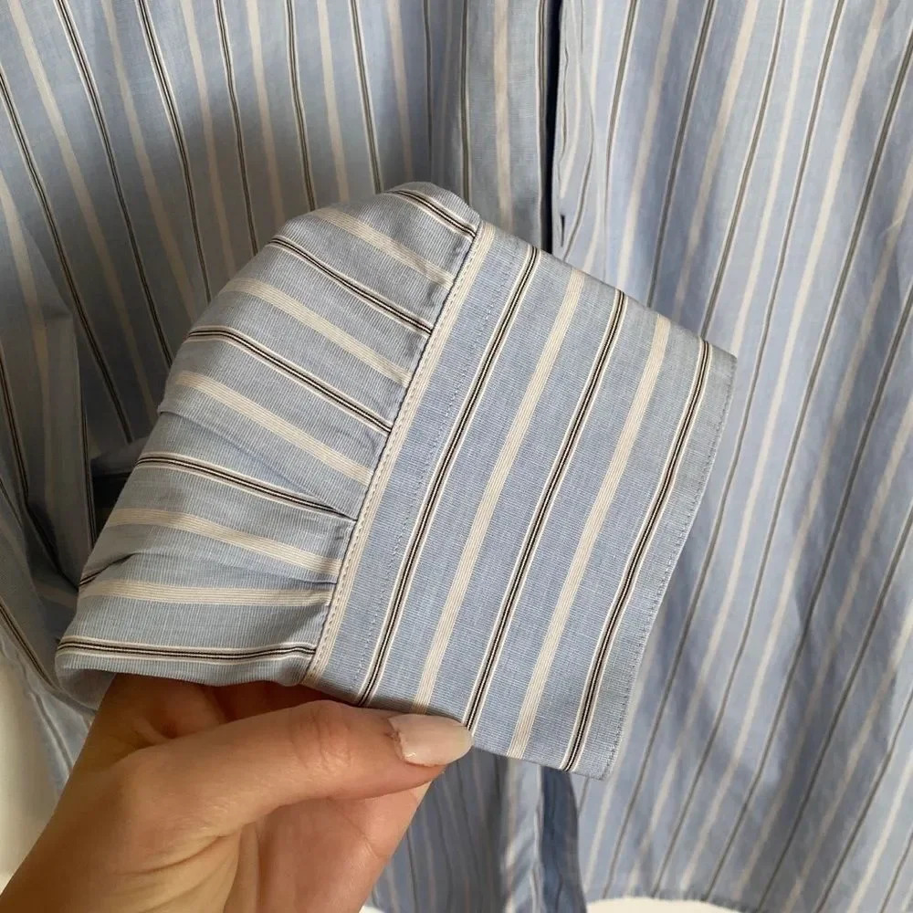 Lacoste Striped Men’s Button Down Dress Shirt - Picture 4 of 8